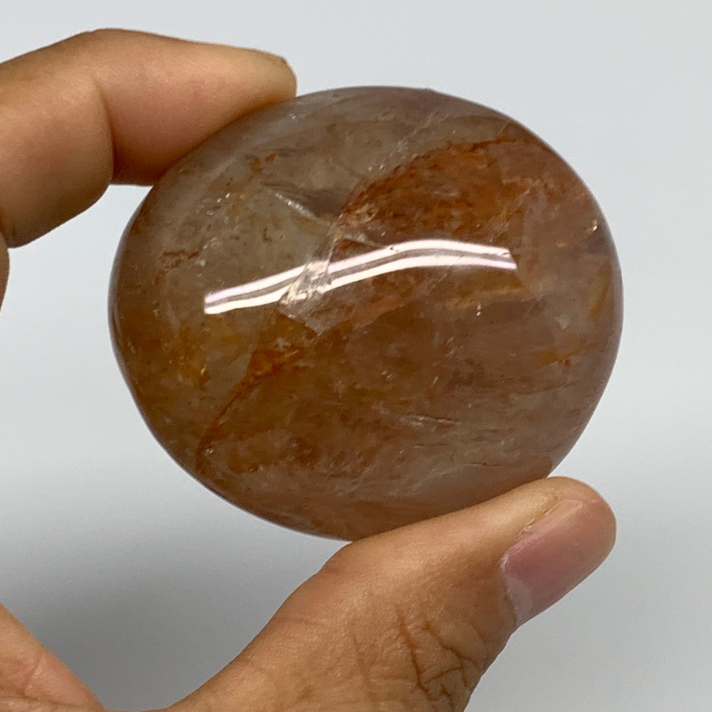 2.2 Lbs, 1.9-2.4", 9pcs, Red Hematoid Palm-Stone Polished Wholesale, B30694