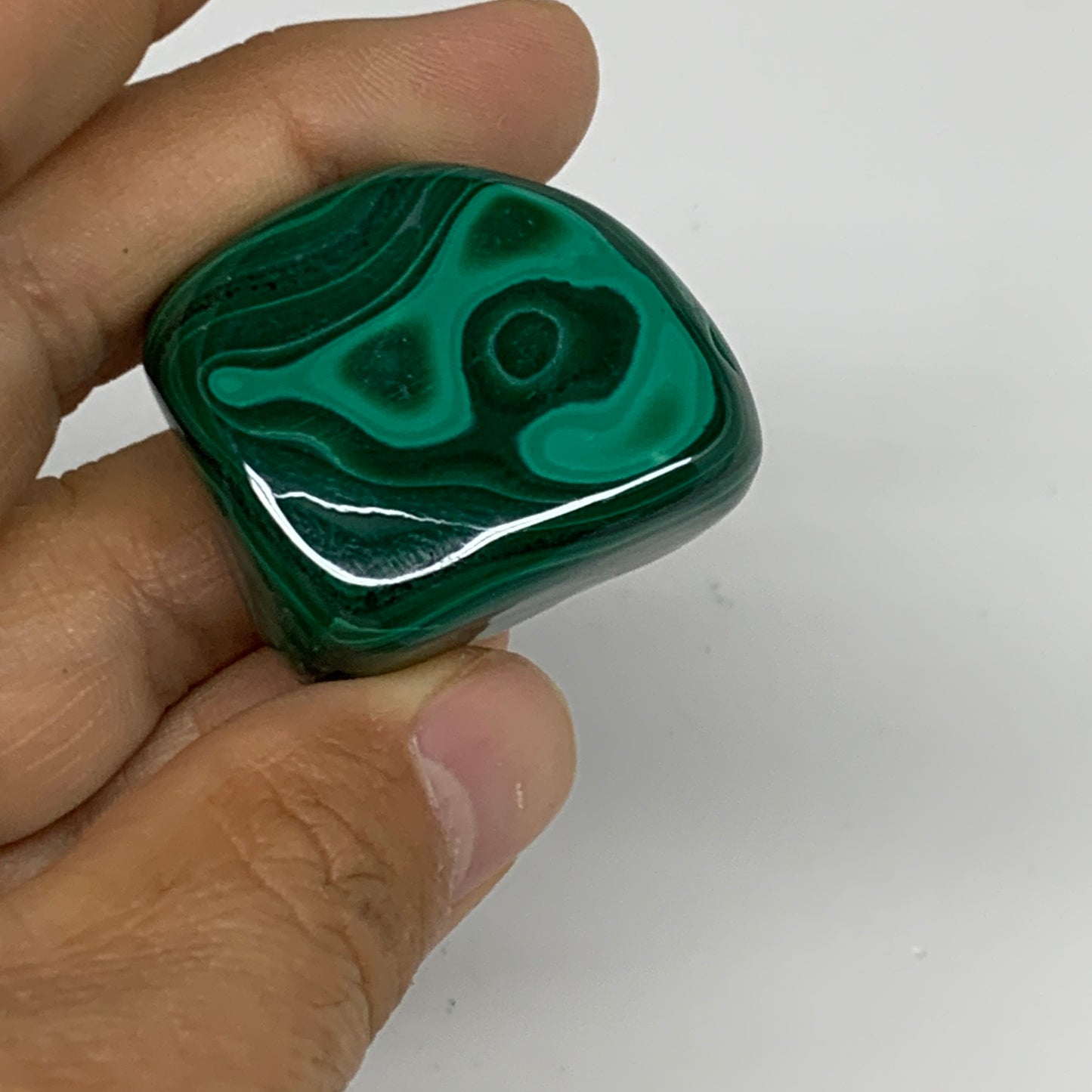 171.4g, 1.3"-1.7", 3pcs, Natural Small Malachite Tumbled Polished, B32842