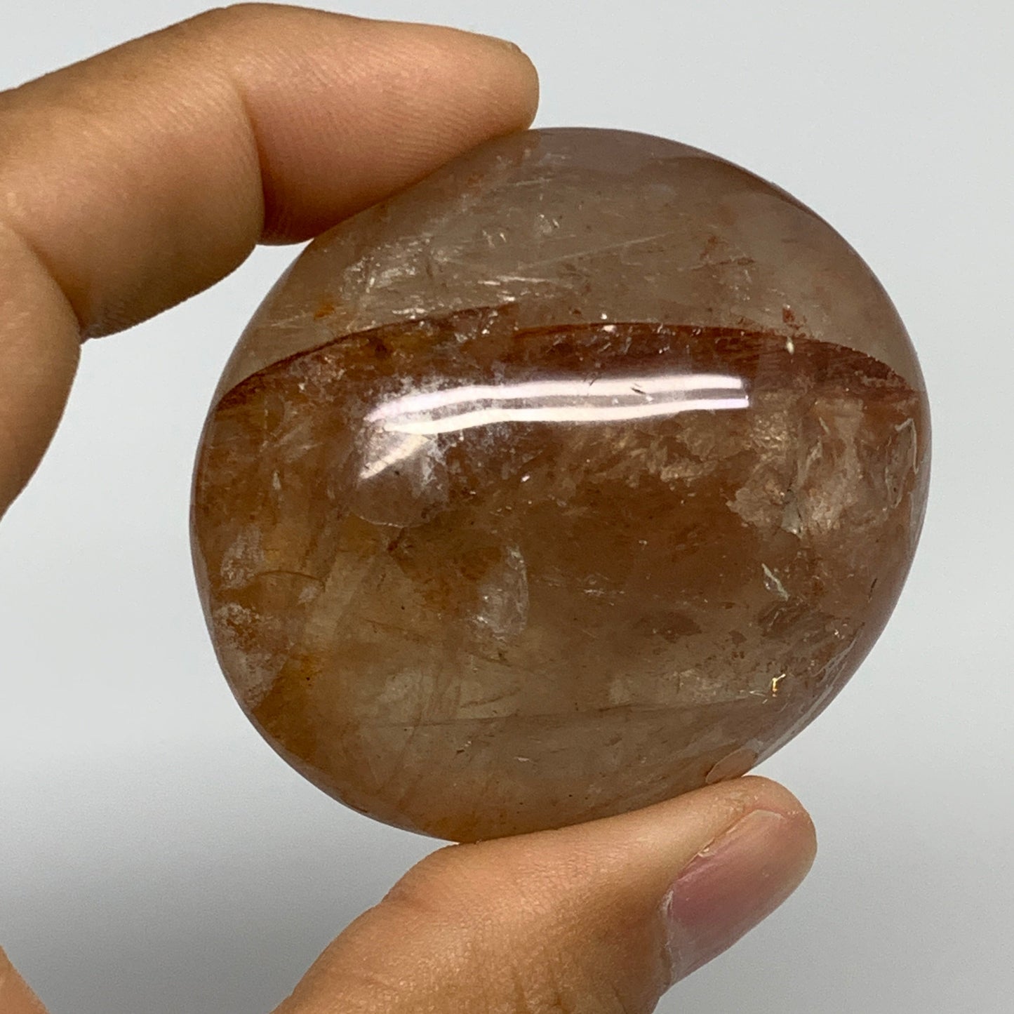 2.2 Lbs, 1.9-2.4", 9pcs, Red Hematoid Palm-Stone Polished Wholesale, B30694