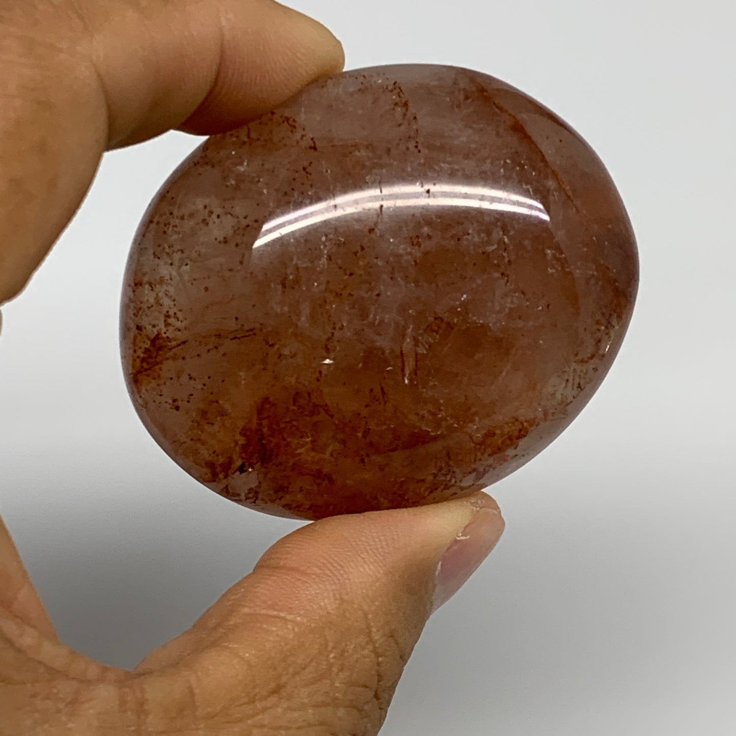 2.2 Lbs, 1.9-2.4", 9pcs, Red Hematoid Palm-Stone Polished Wholesale, B30694