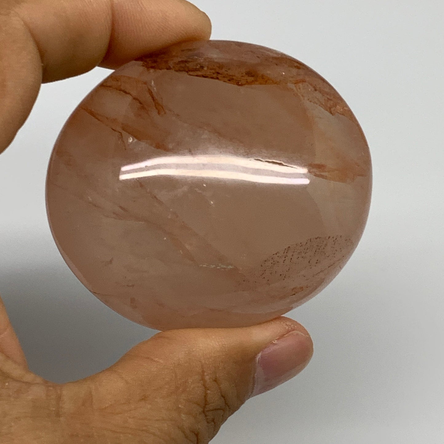 2.2 Lbs, 1.9-2.4", 9pcs, Red Hematoid Palm-Stone Polished Wholesale, B30694