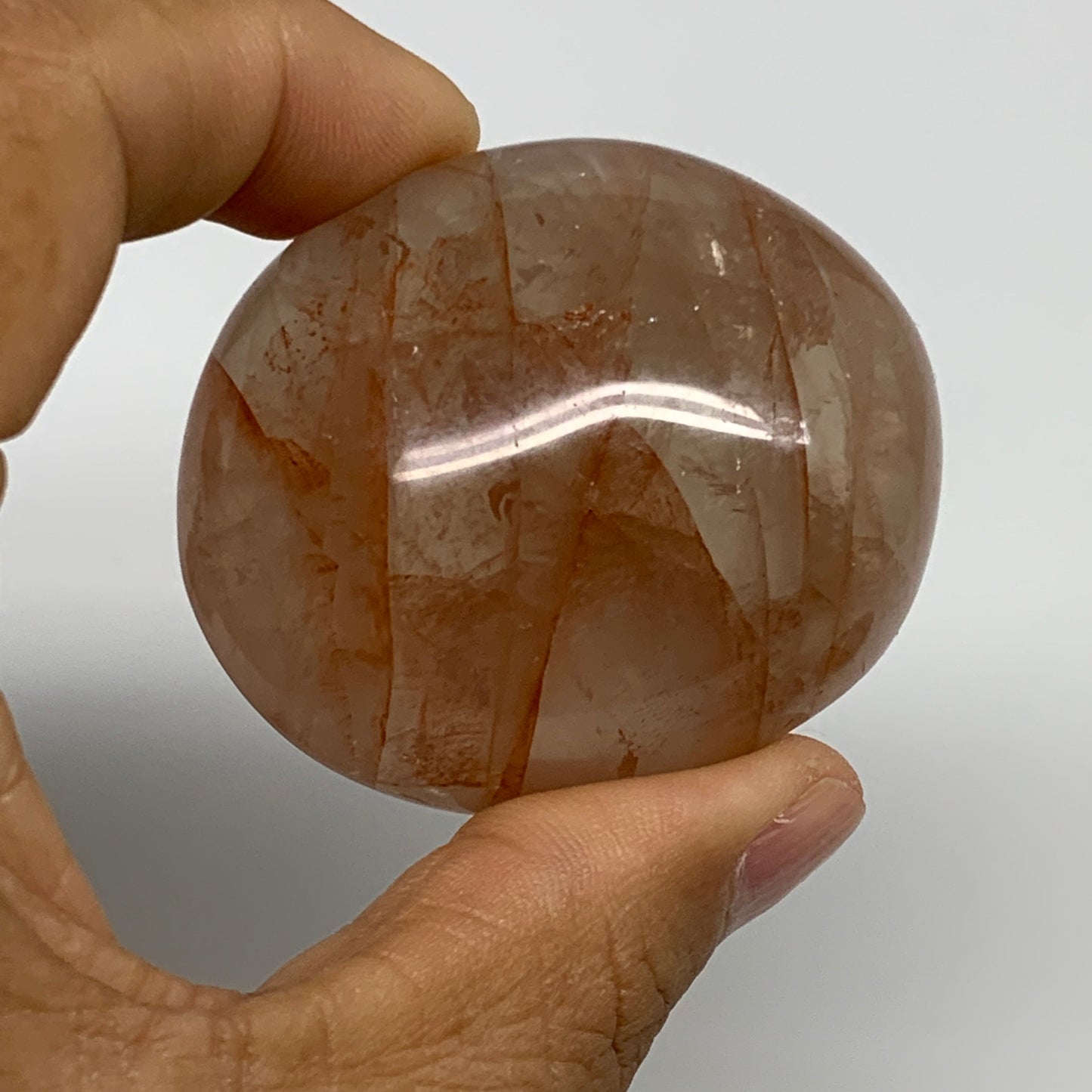 2.2 Lbs, 1.9-2.4", 9pcs, Red Hematoid Palm-Stone Polished Wholesale, B30694