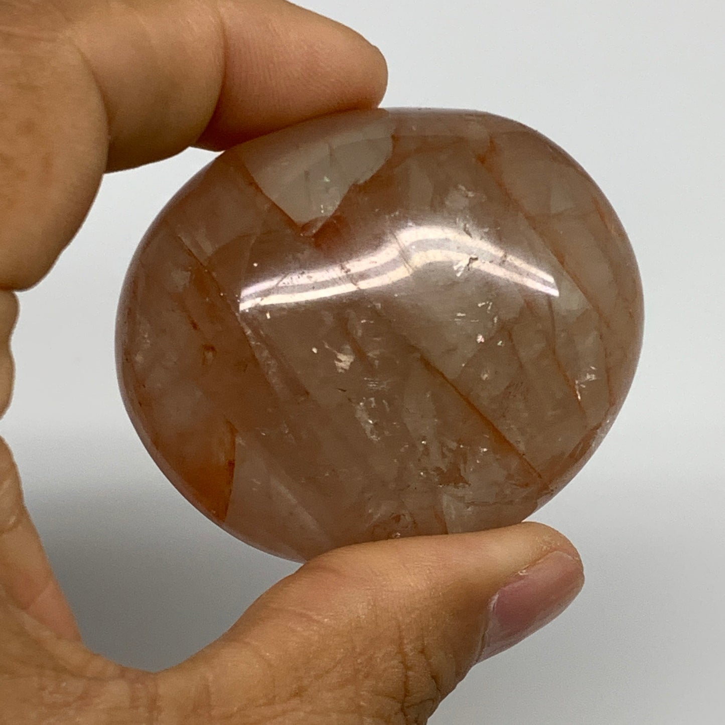 2.2 Lbs, 1.9-2.4", 9pcs, Red Hematoid Palm-Stone Polished Wholesale, B30694