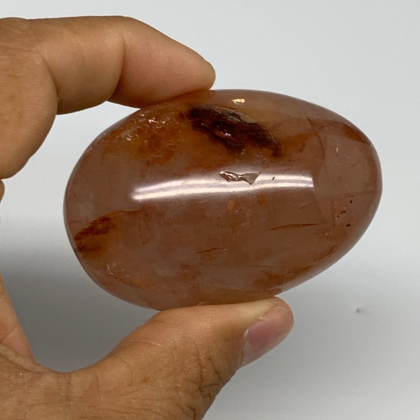 2.2 Lbs, 1.9-2.4", 9pcs, Red Hematoid Palm-Stone Polished Wholesale, B30694