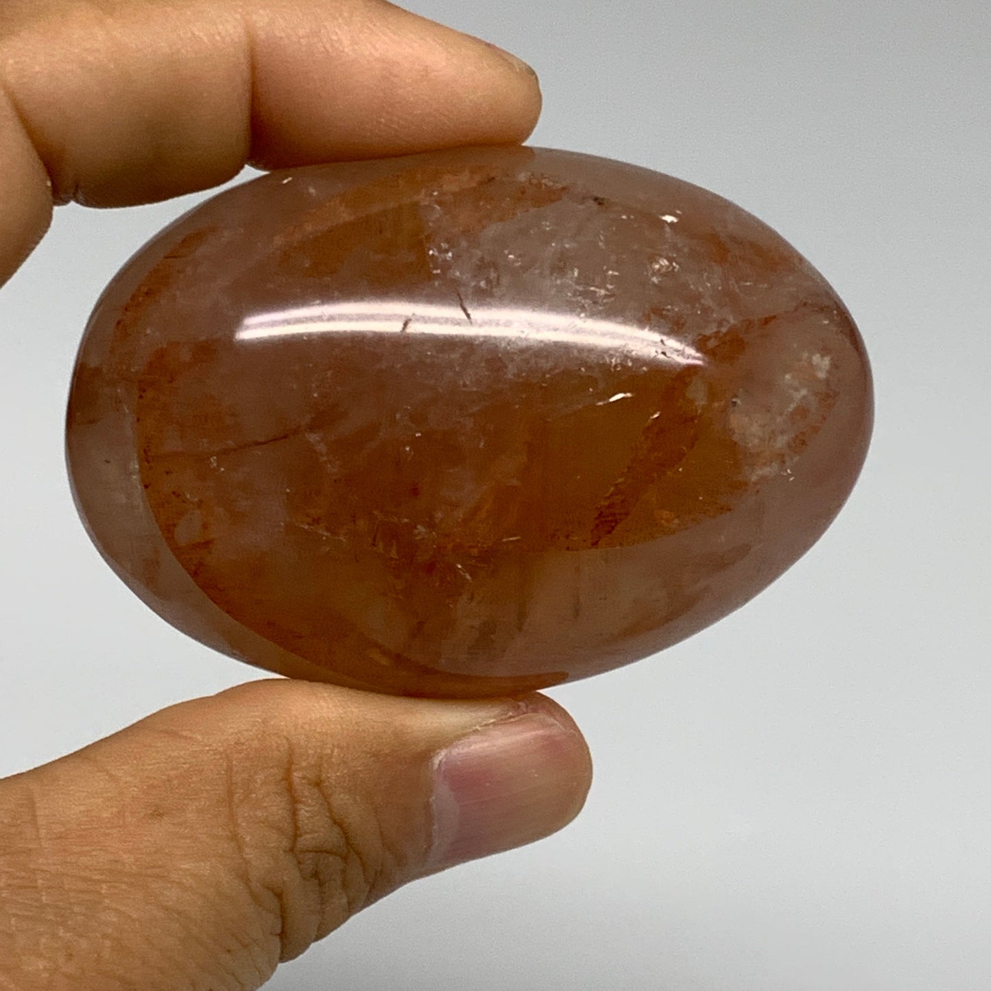 2.2 Lbs, 1.9-2.4", 9pcs, Red Hematoid Palm-Stone Polished Wholesale, B30694