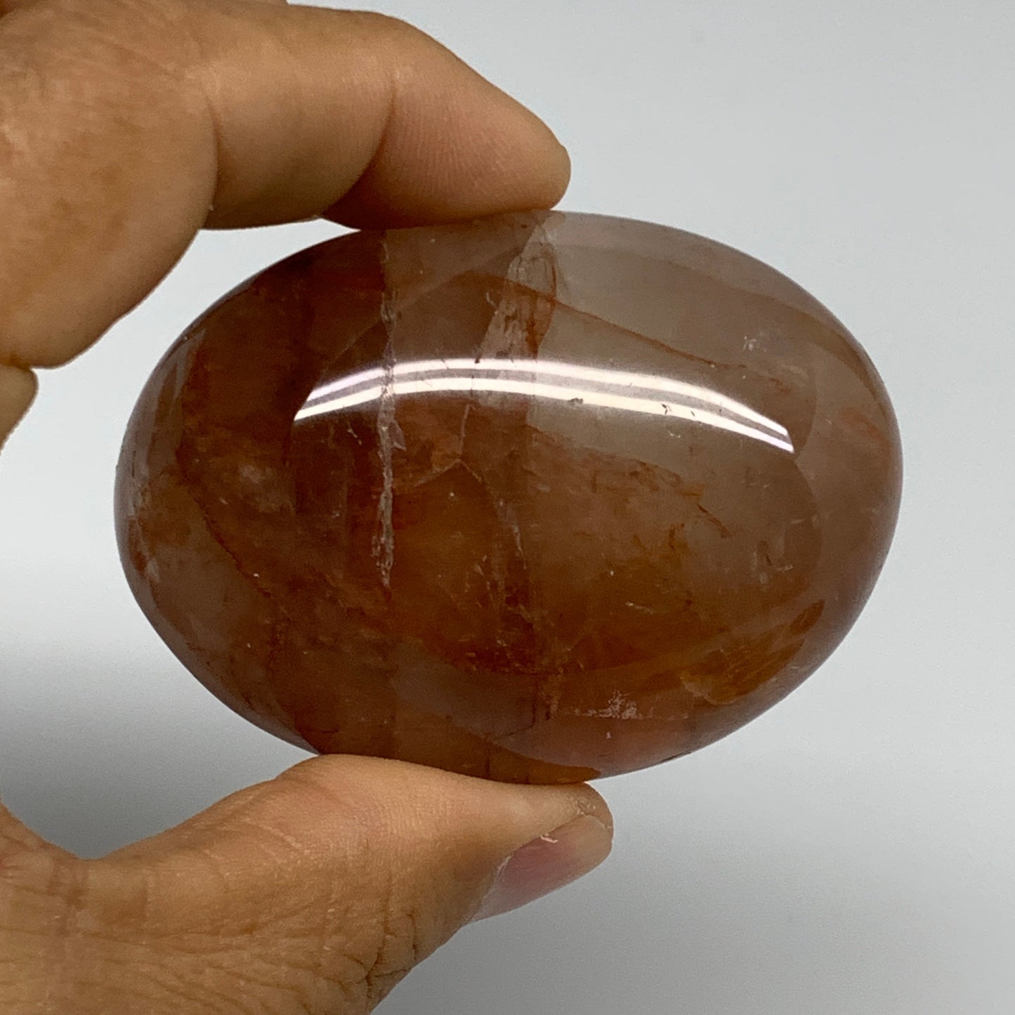 2.2 Lbs, 1.9-2.4", 9pcs, Red Hematoid Palm-Stone Polished Wholesale, B30694