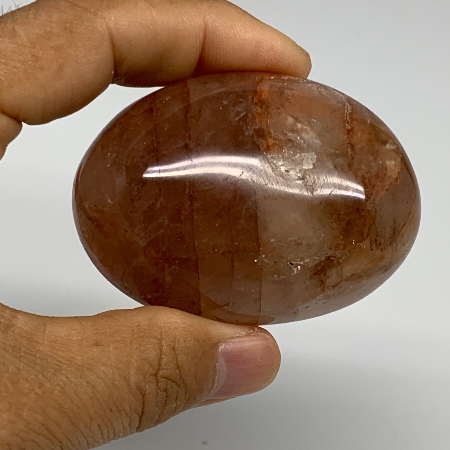 2.2 Lbs, 1.9-2.4", 9pcs, Red Hematoid Palm-Stone Polished Wholesale, B30694