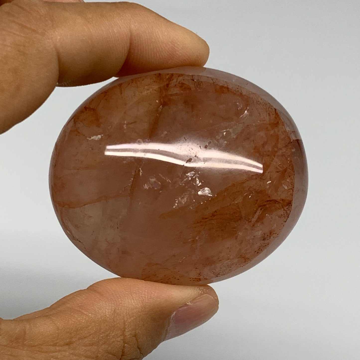 2.2 Lbs, 1.9-2.4", 9pcs, Red Hematoid Palm-Stone Polished Wholesale, B30694