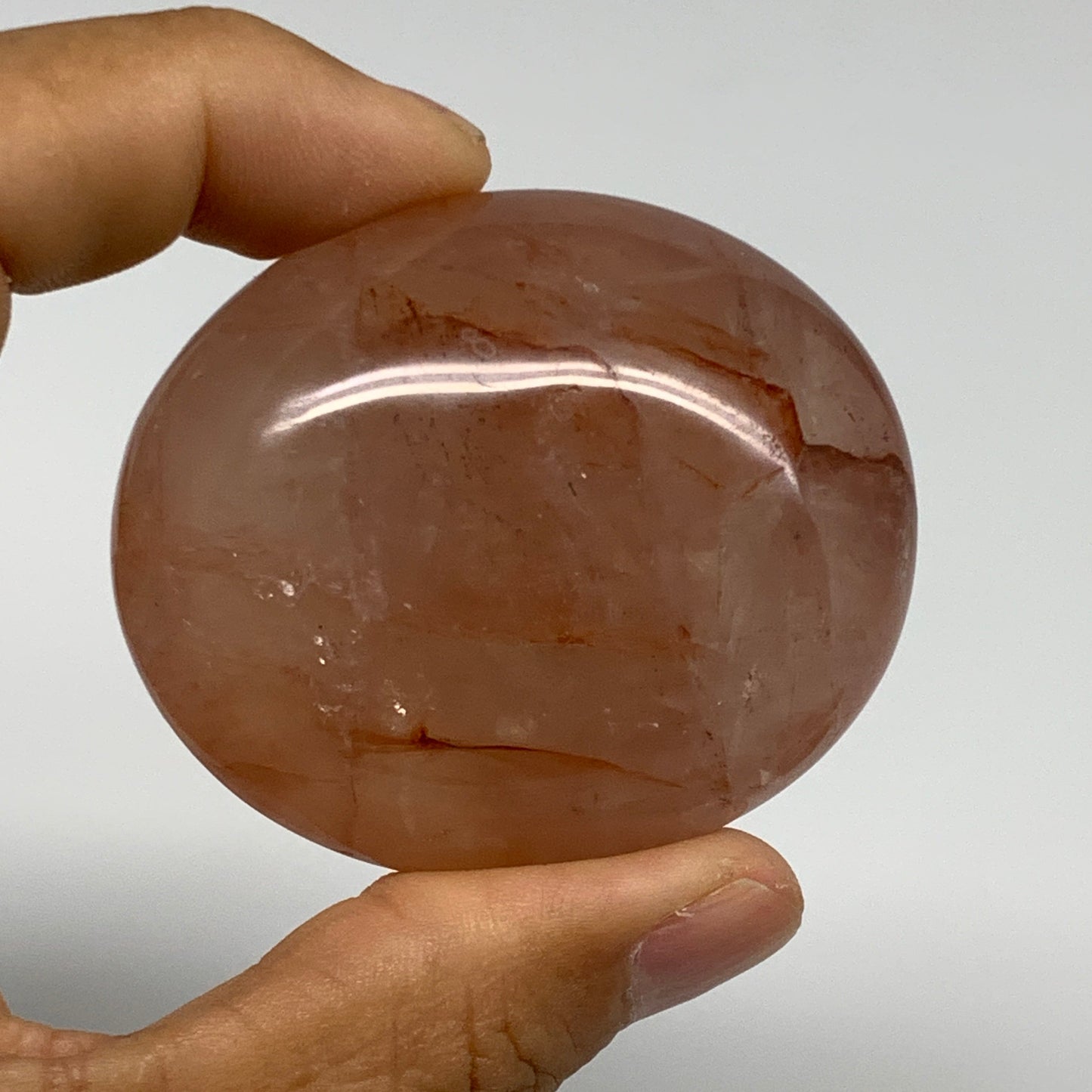 2.2 Lbs, 1.9-2.4", 9pcs, Red Hematoid Palm-Stone Polished Wholesale, B30694