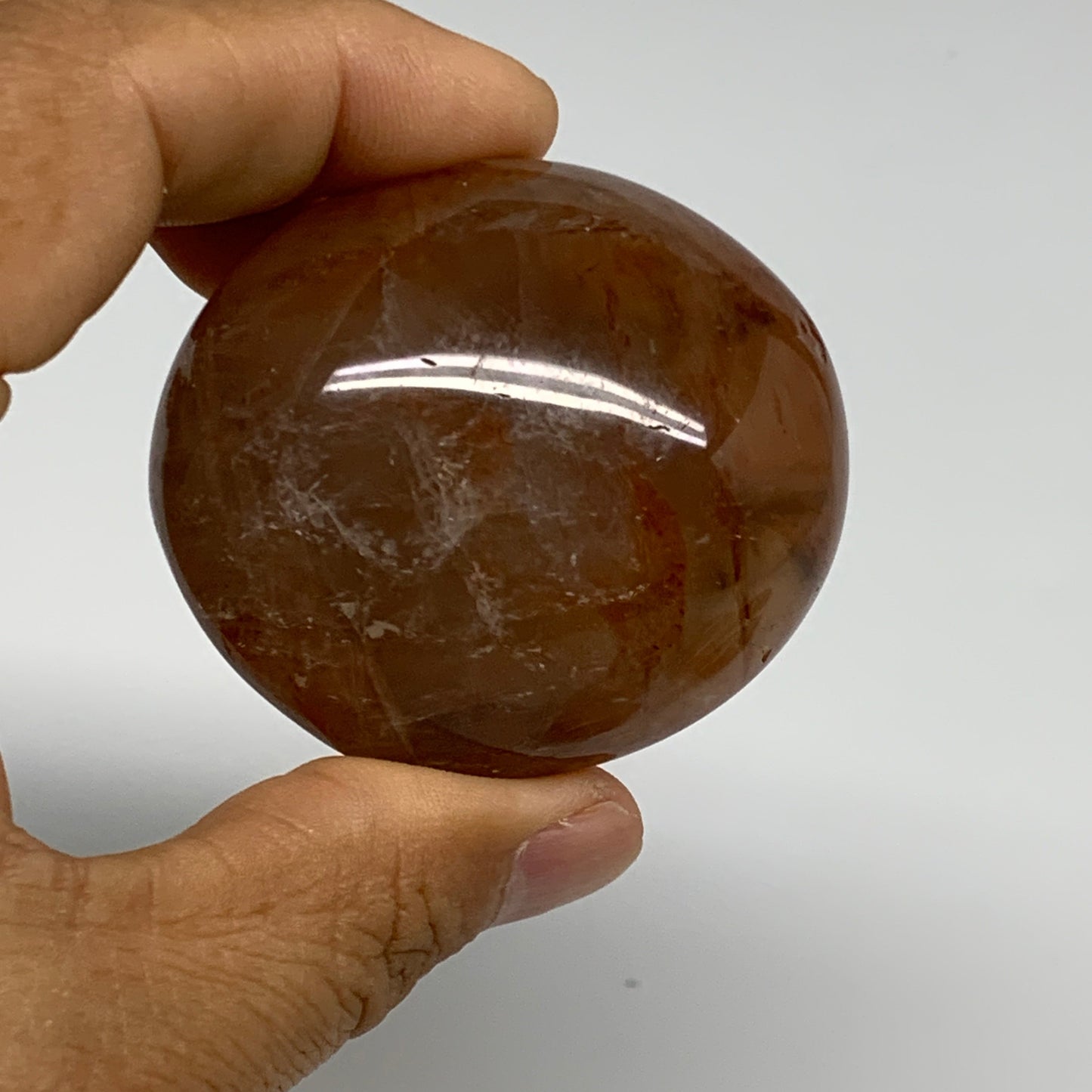 2.2 Lbs, 1.9-2.4", 9pcs, Red Hematoid Palm-Stone Polished Wholesale, B30694