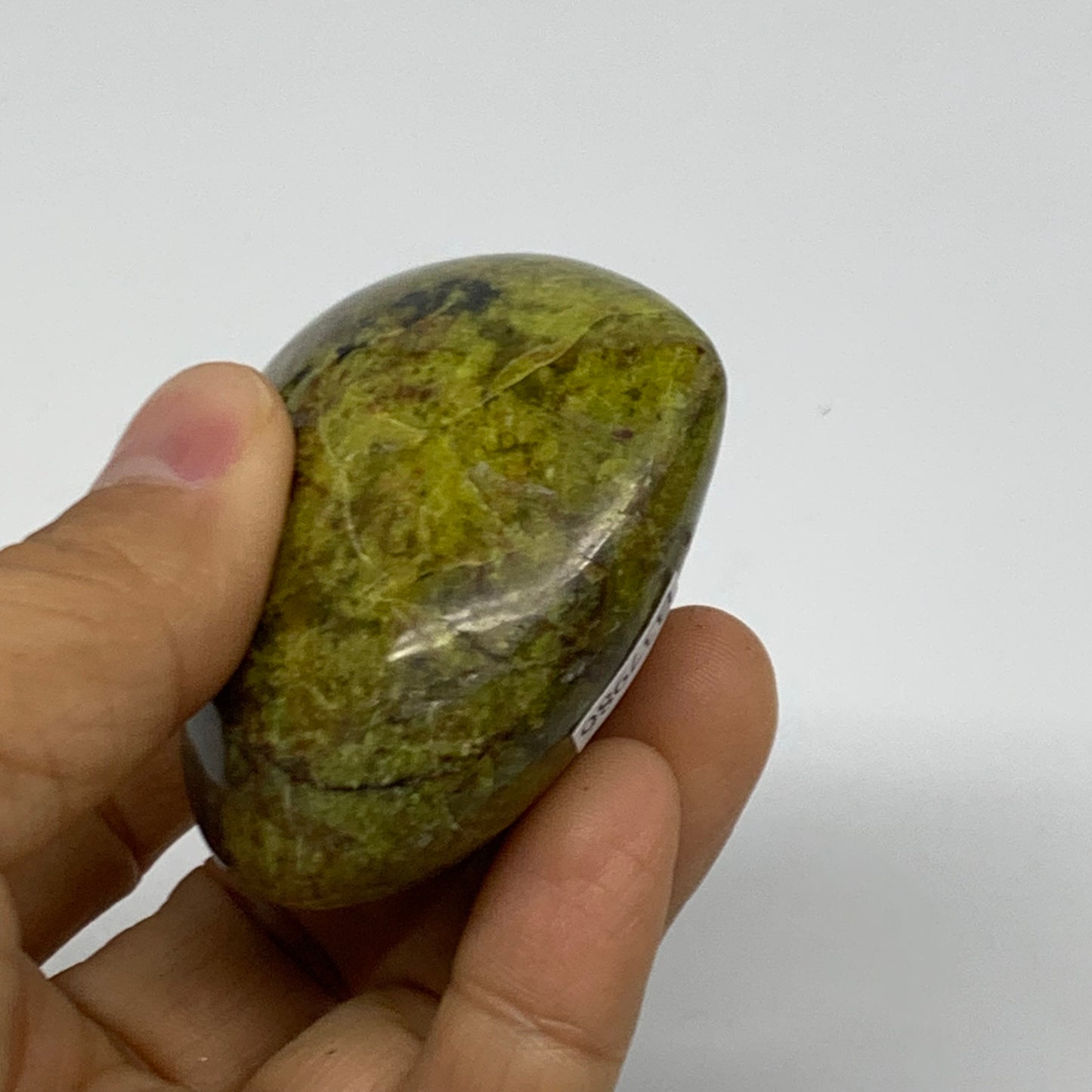 0.22 lbs, 2.1"x2.5"x1.1", Green Opal Heart Polished Gemstone Crystal, B37986