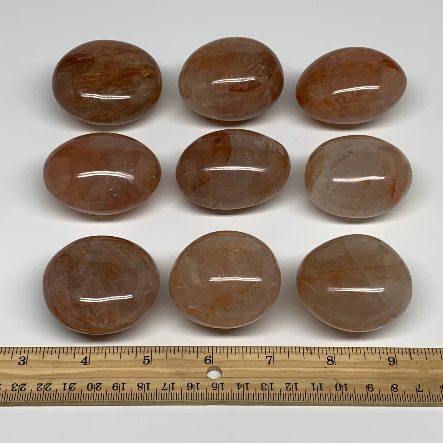 1015 Lbs, 1.9-2.2", 8pcs, Red Hematoid Palm-Stone Polished Wholesale, B30695