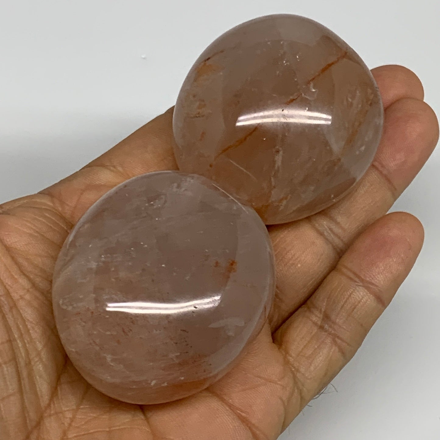 1015 Lbs, 1.9-2.2", 8pcs, Red Hematoid Palm-Stone Polished Wholesale, B30695
