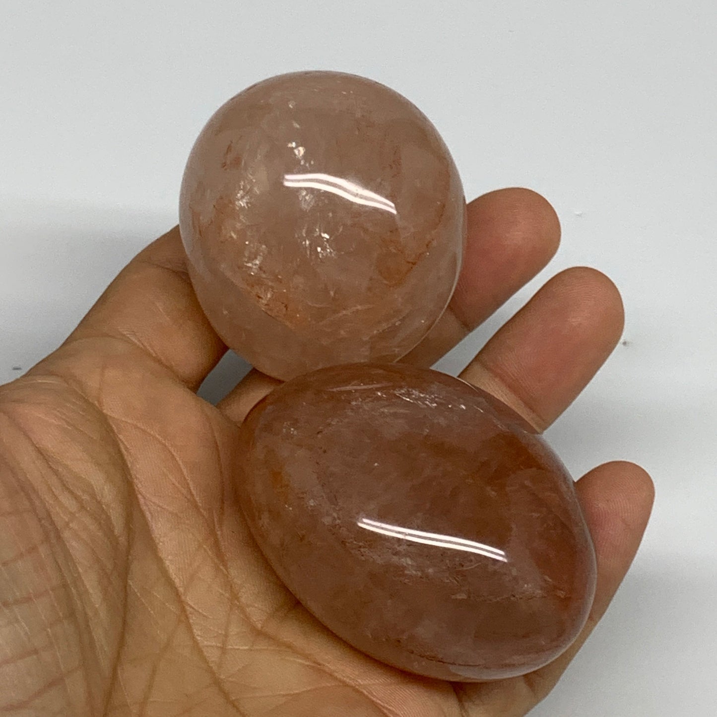 1015 Lbs, 1.9-2.2", 8pcs, Red Hematoid Palm-Stone Polished Wholesale, B30695