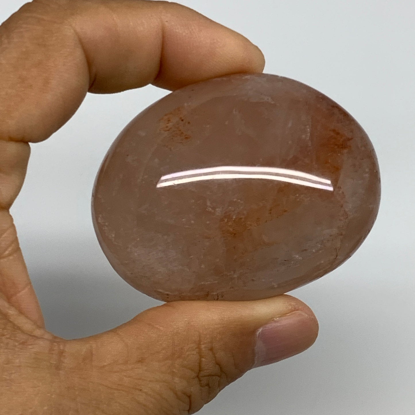 1015 Lbs, 1.9-2.2", 8pcs, Red Hematoid Palm-Stone Polished Wholesale, B30695