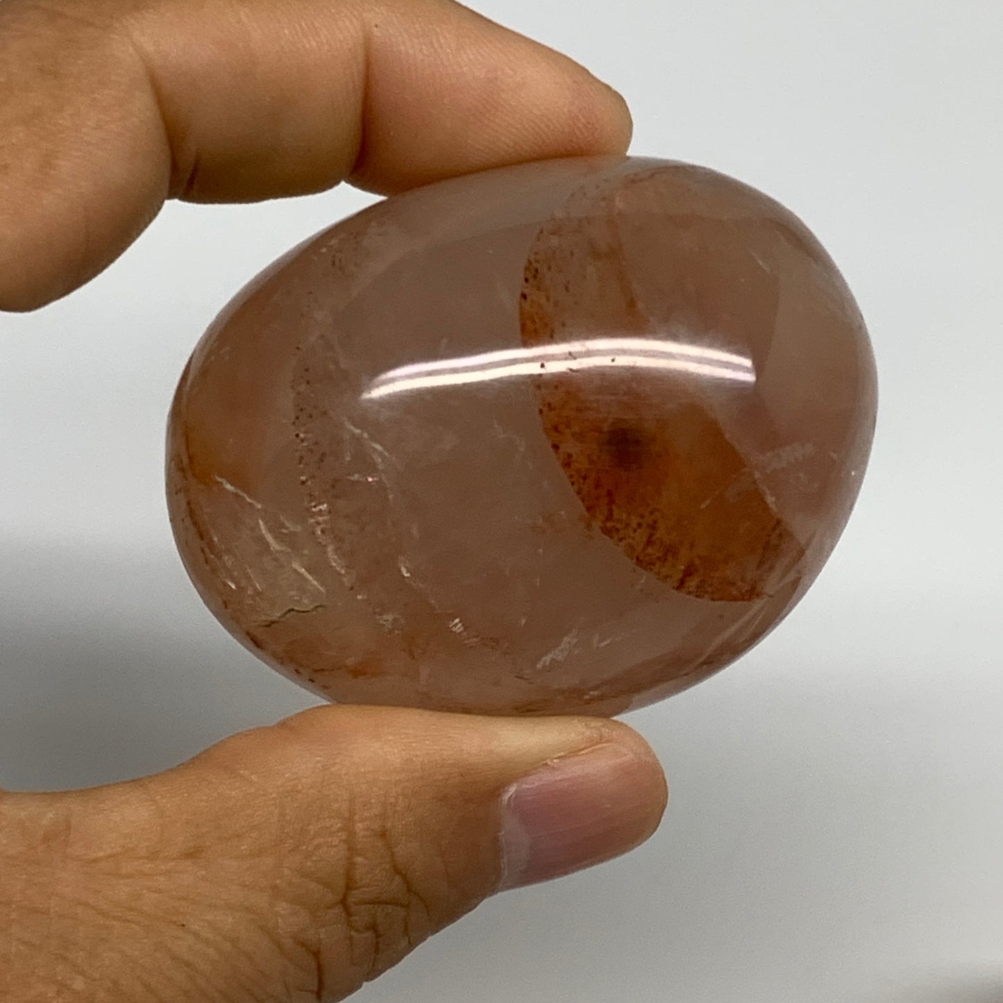 1015 Lbs, 1.9-2.2", 8pcs, Red Hematoid Palm-Stone Polished Wholesale, B30695