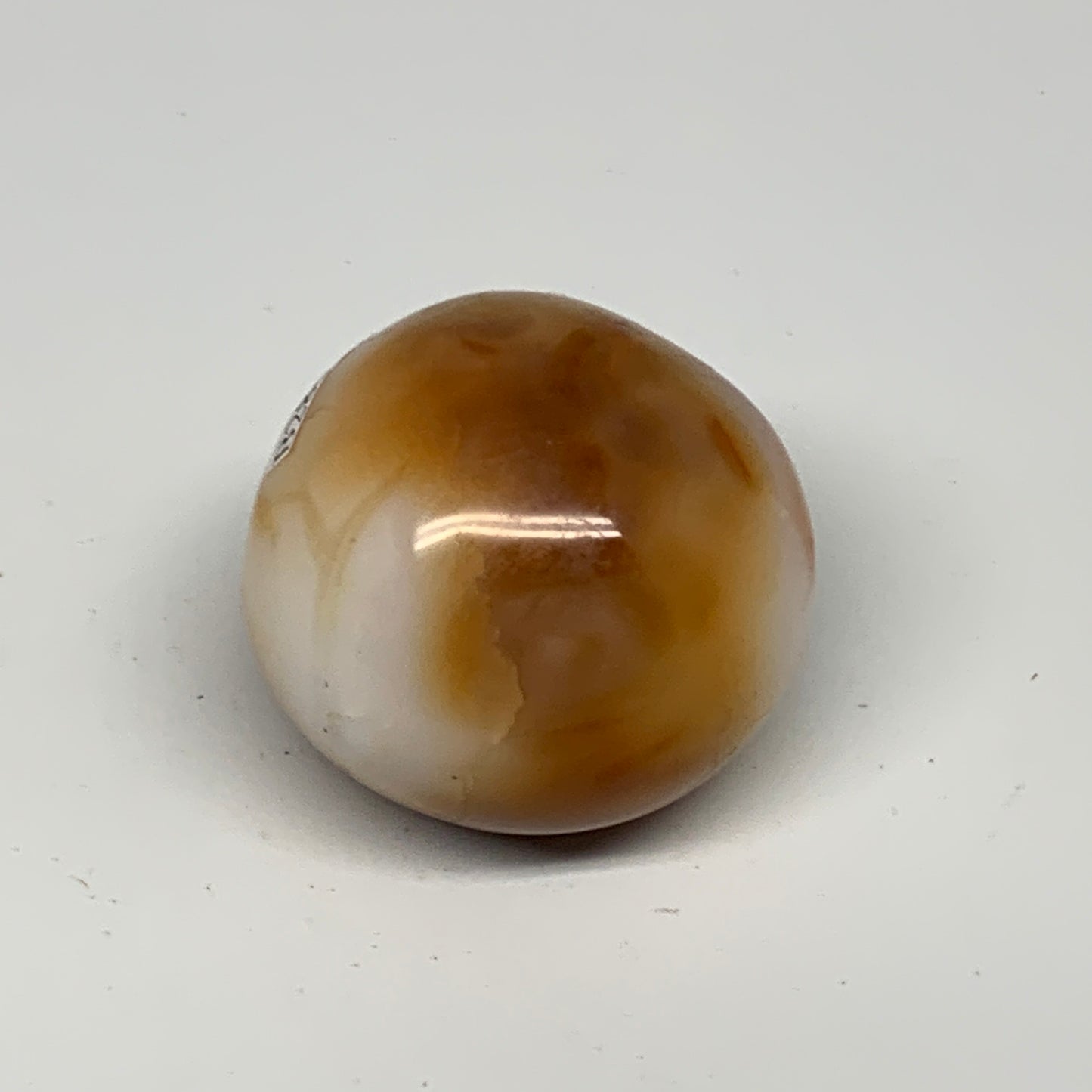 90.7g, 1.7"x1.6"x1.5", Red Carnelian Palm-Stone Gem Crystal Polished, B28470