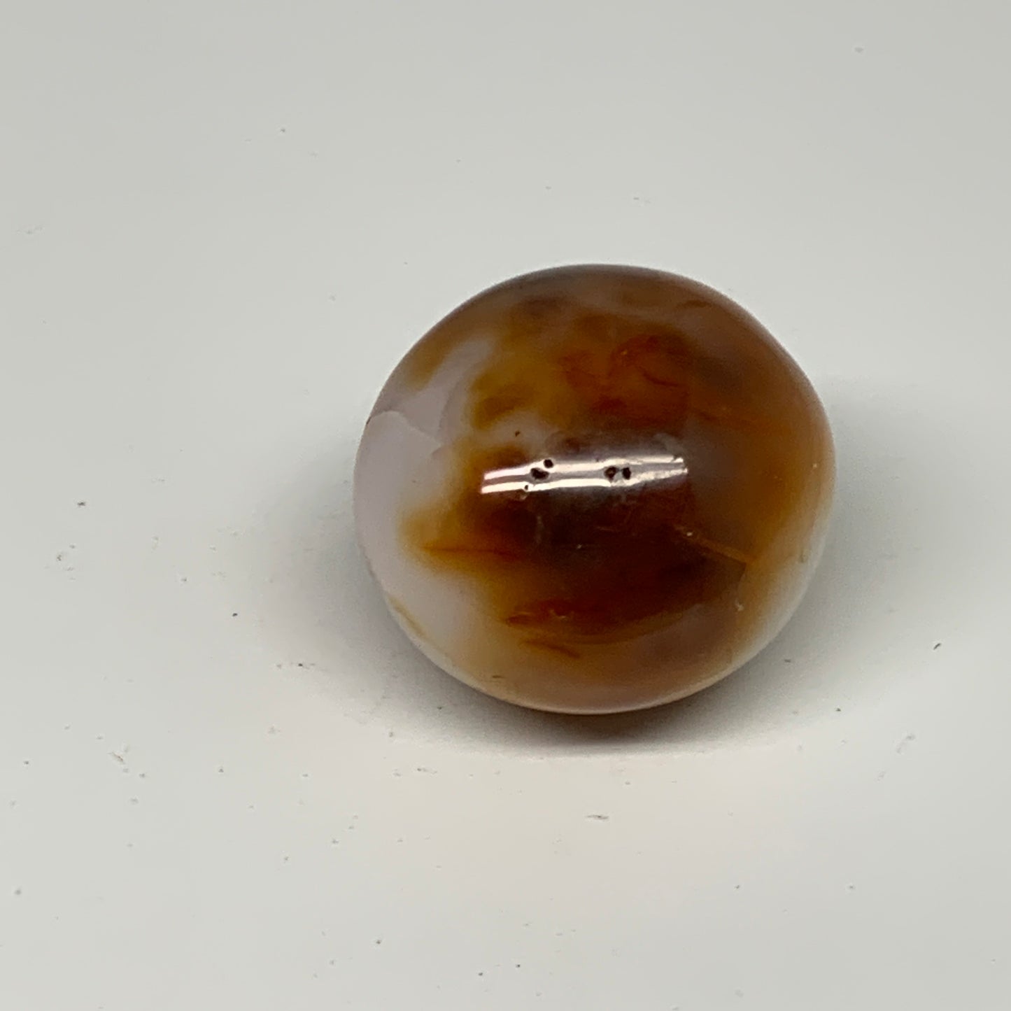 90.7g, 1.7"x1.6"x1.5", Red Carnelian Palm-Stone Gem Crystal Polished, B28470