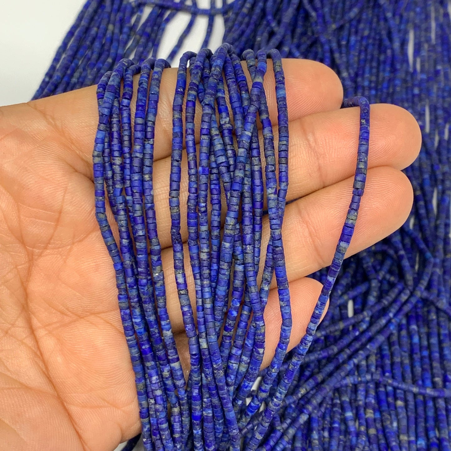50 strand, 1mm-2mm, Tiny Size Natural Lapis Lazuli Beads Tube, B13139