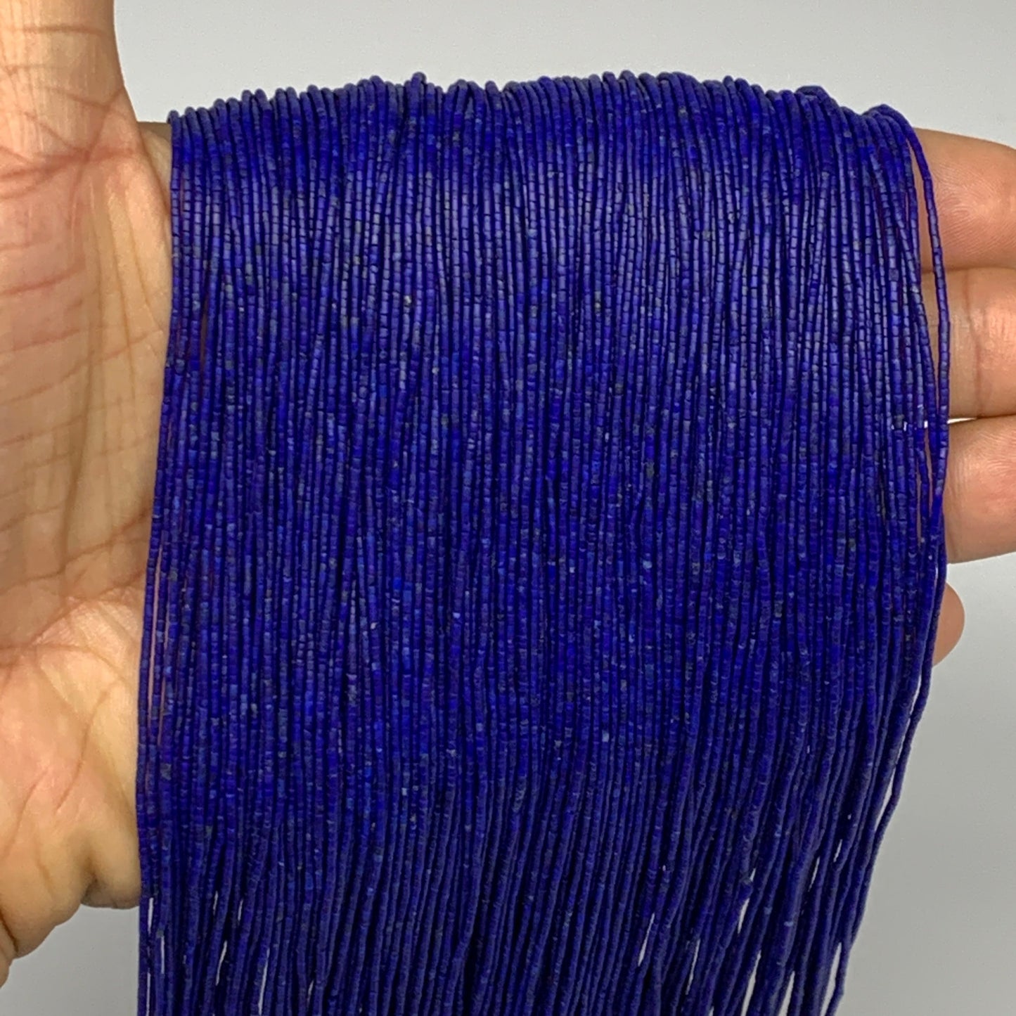 50 strand, 1mm, Tiny Tiny Size Natural Lapis Lazuli Beads Tube @Afghansitan,B131