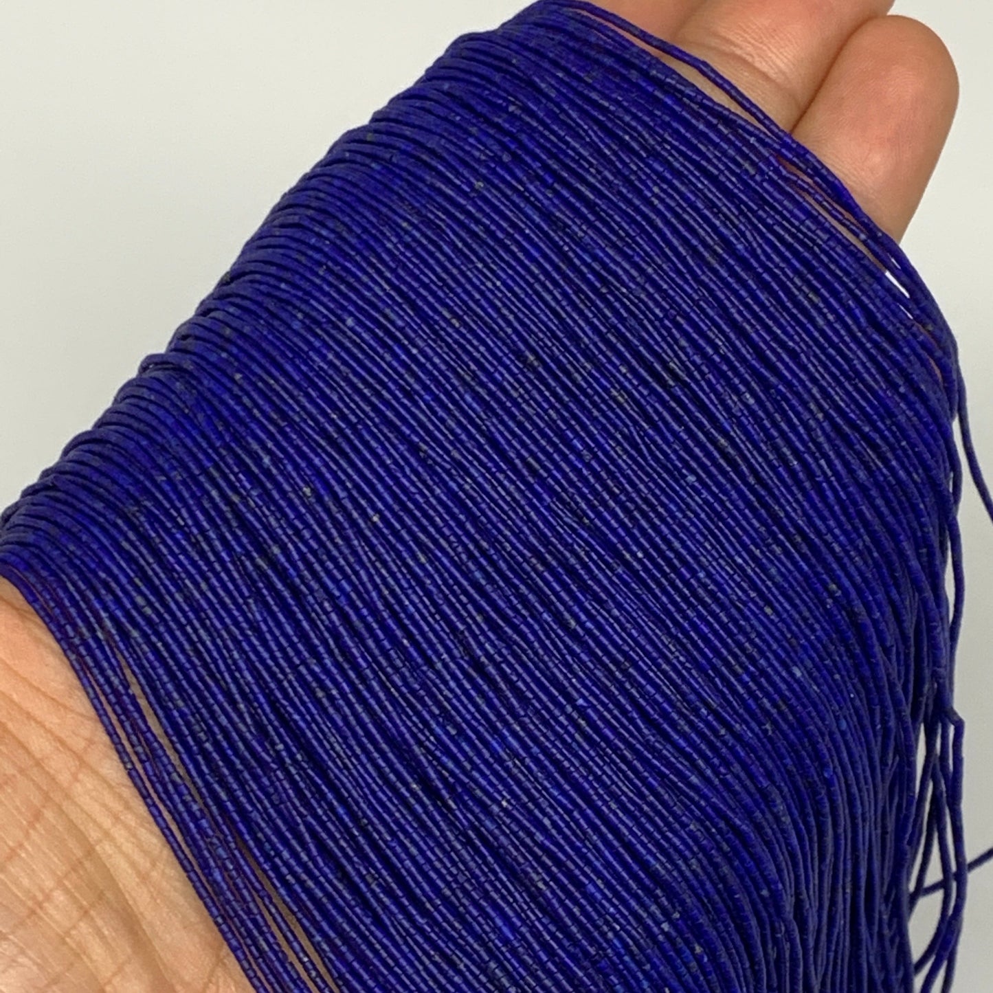 50 strand, 1mm, Tiny Tiny Size Natural Lapis Lazuli Beads Tube @Afghansitan,B131