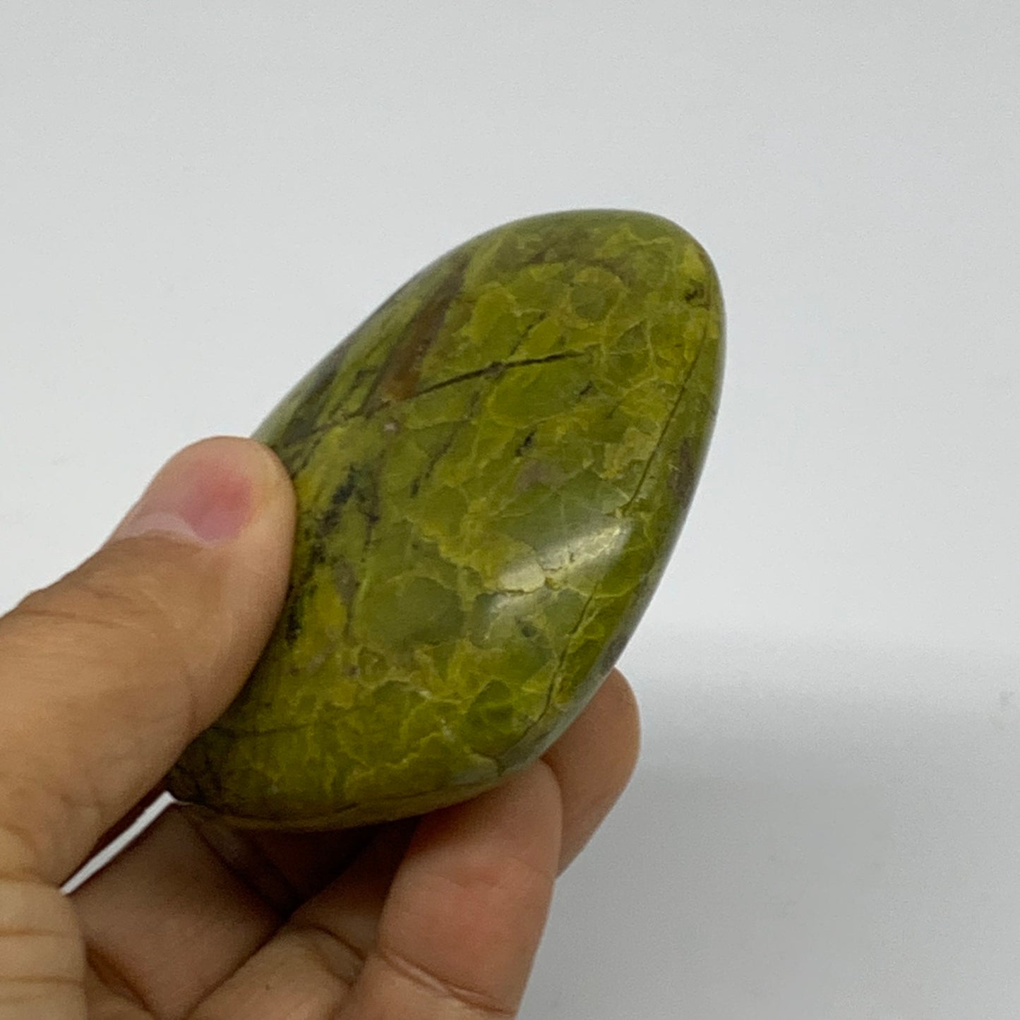 0.27 lbs, 2.3"x2.8"x1.1", Green Opal Heart Polished Gemstone Crystal, B37989