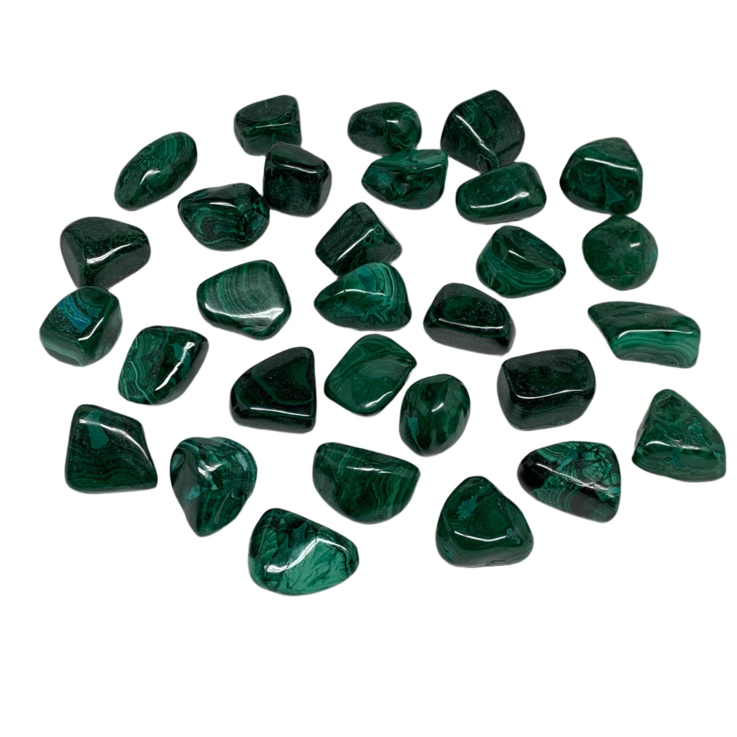 1pcs, 1"-1.8", 38-58g, Natural Malachite Tumbled Polished Gemstone, B32846