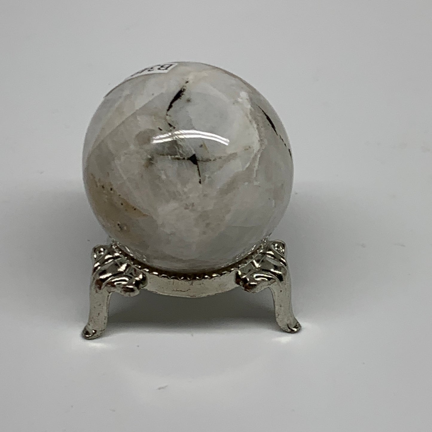 79.9g, 1.5"(39mm), Natural Rainbow Moonstone Sphere Ball Gemstone, B34944