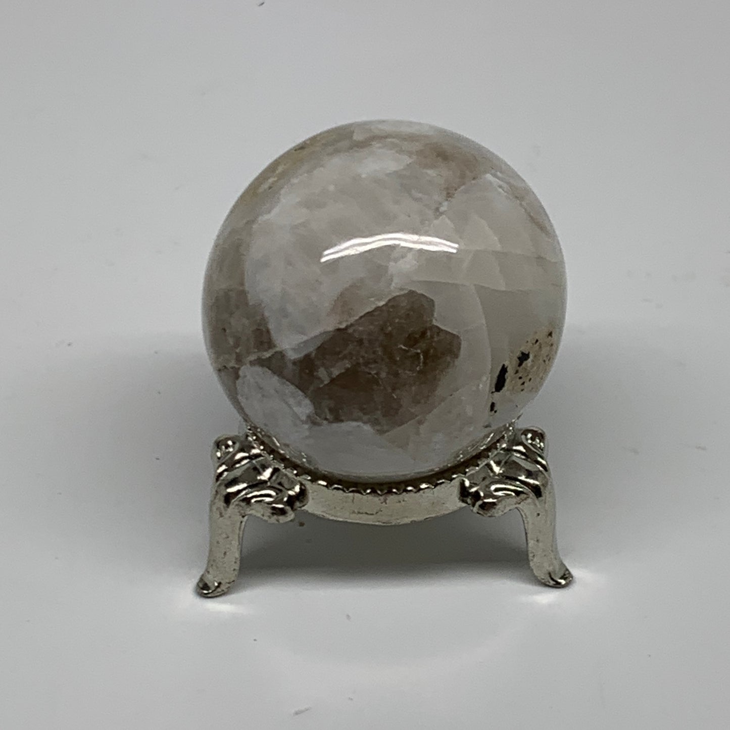 79.9g, 1.5"(39mm), Natural Rainbow Moonstone Sphere Ball Gemstone, B34944