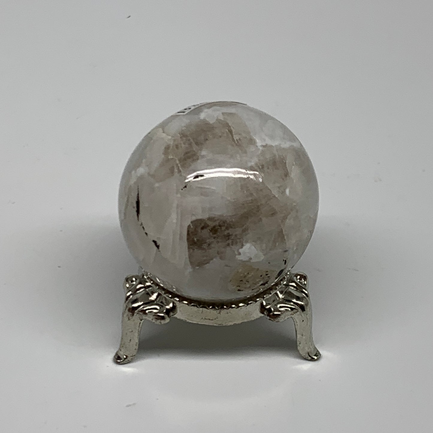 79.9g, 1.5"(39mm), Natural Rainbow Moonstone Sphere Ball Gemstone, B34944