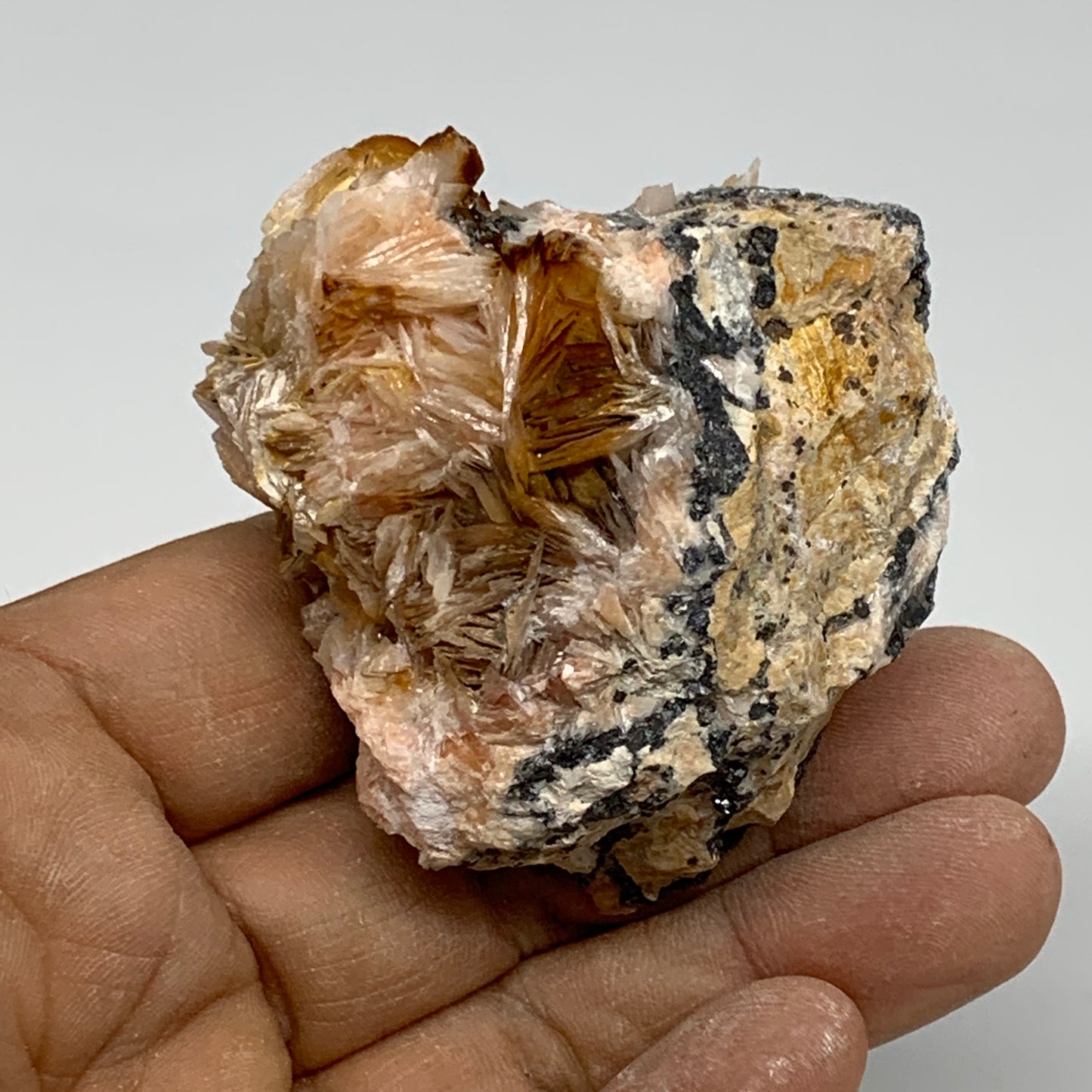 0.29 lbs, 2.1"x2.2"x1.4", Barite with Cerussite on Galena Mineral Specimen, B33514