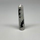 78.1g, 4.1"x0.8", Rainbow Moonstone Tower Obelisk Point Crystal @India, B29259