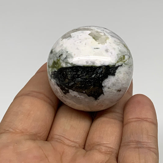 77.9g, 1.5"(39mm), Natural Rainbow Moonstone Sphere Ball Gemstone, B34947