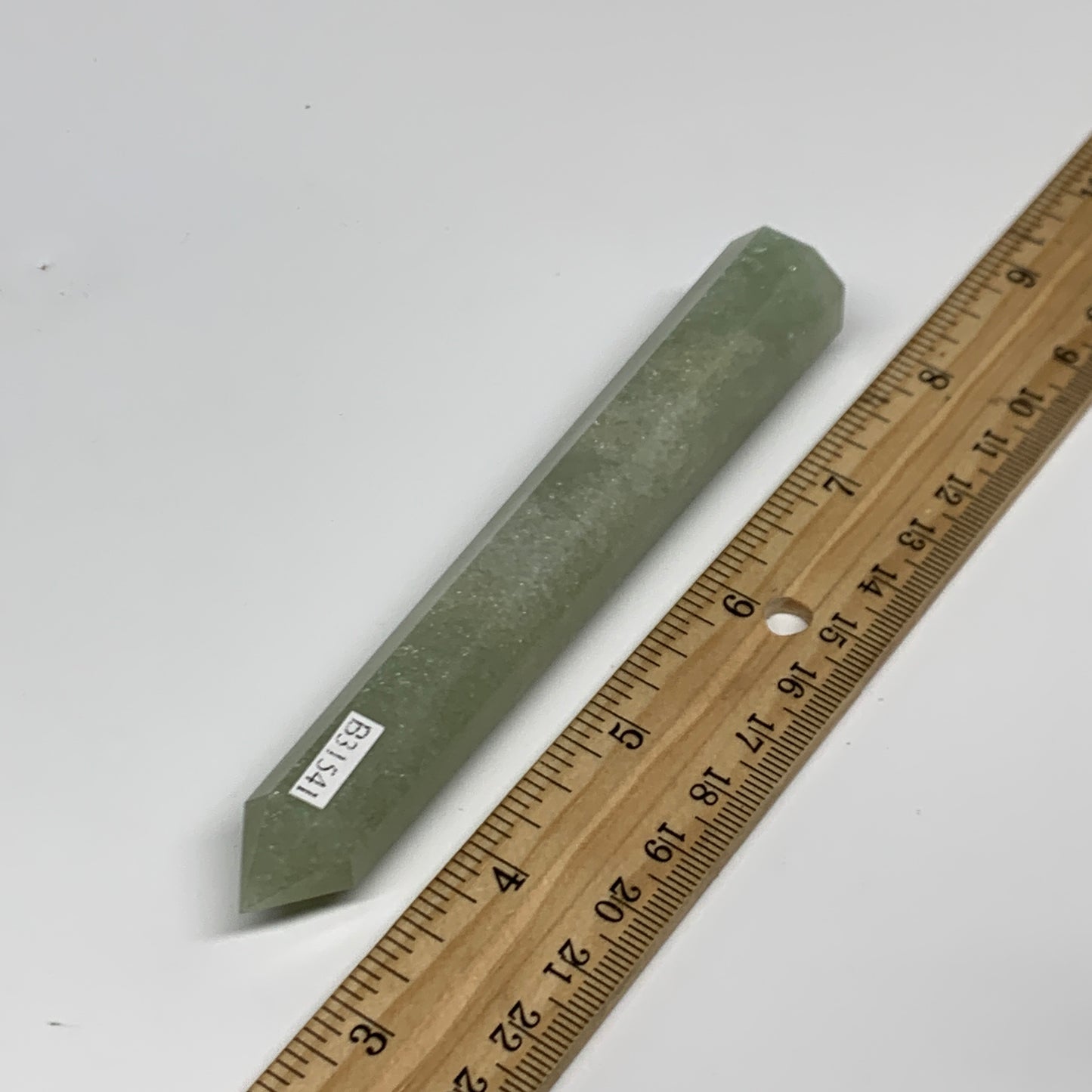 72.4g, 4.9"x0.7", Green Aventurine Tower Obelisk Point Crystal @India,B31541