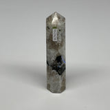104.1g, 4"x0.9", Rainbow Moonstone Tower Obelisk Point Crystal @India, B29256