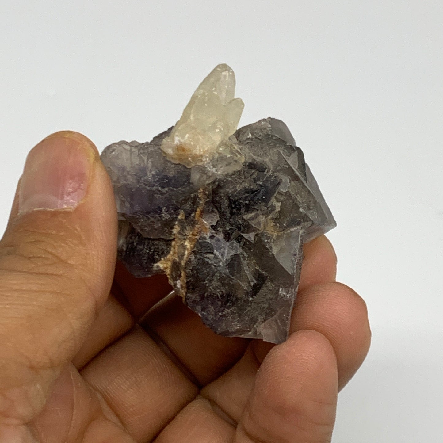 86.3g,1.5"-1.6",2pcs, Purple Fluorite Crystal Mineral Specimen @Pakistan,B27696