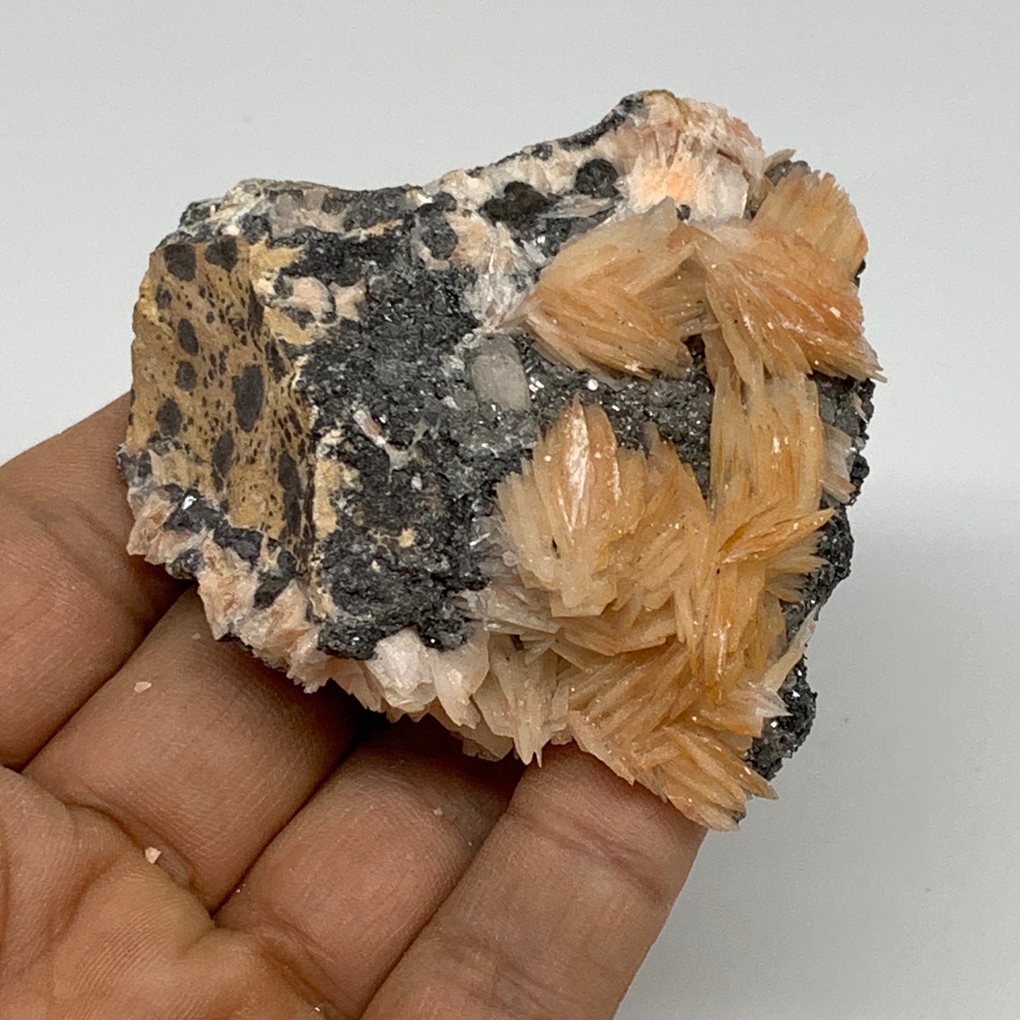 132.5g, 2.4"x2.3"x1.1", Barite with Cerussite on Galena Mineral Specimen, B33520