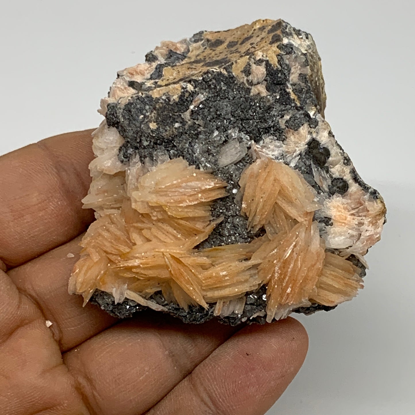 132.5g, 2.4"x2.3"x1.1", Barite with Cerussite on Galena Mineral Specimen, B33520
