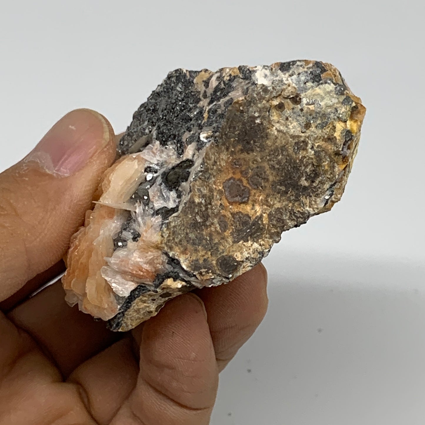 132.5g, 2.4"x2.3"x1.1", Barite with Cerussite on Galena Mineral Specimen, B33520