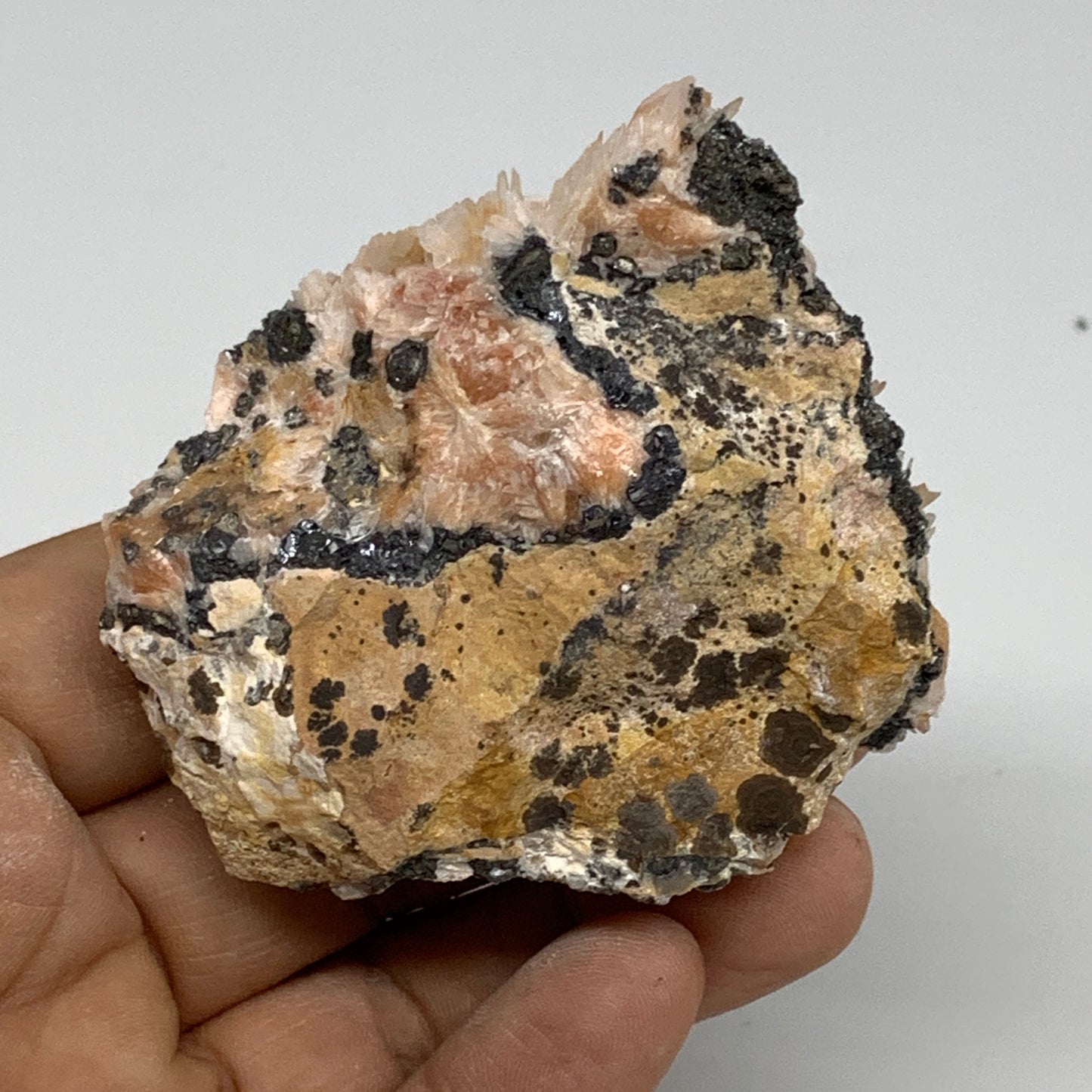 132.5g, 2.4"x2.3"x1.1", Barite with Cerussite on Galena Mineral Specimen, B33520