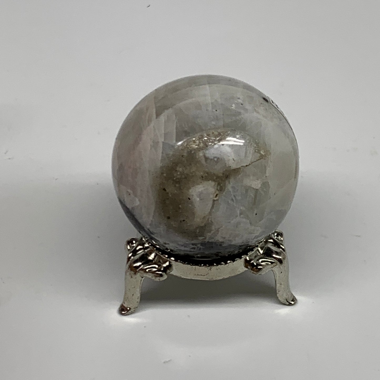 96.7g, 1.6"(41mm), Natural Rainbow Moonstone Sphere Ball Gemstone, B34950