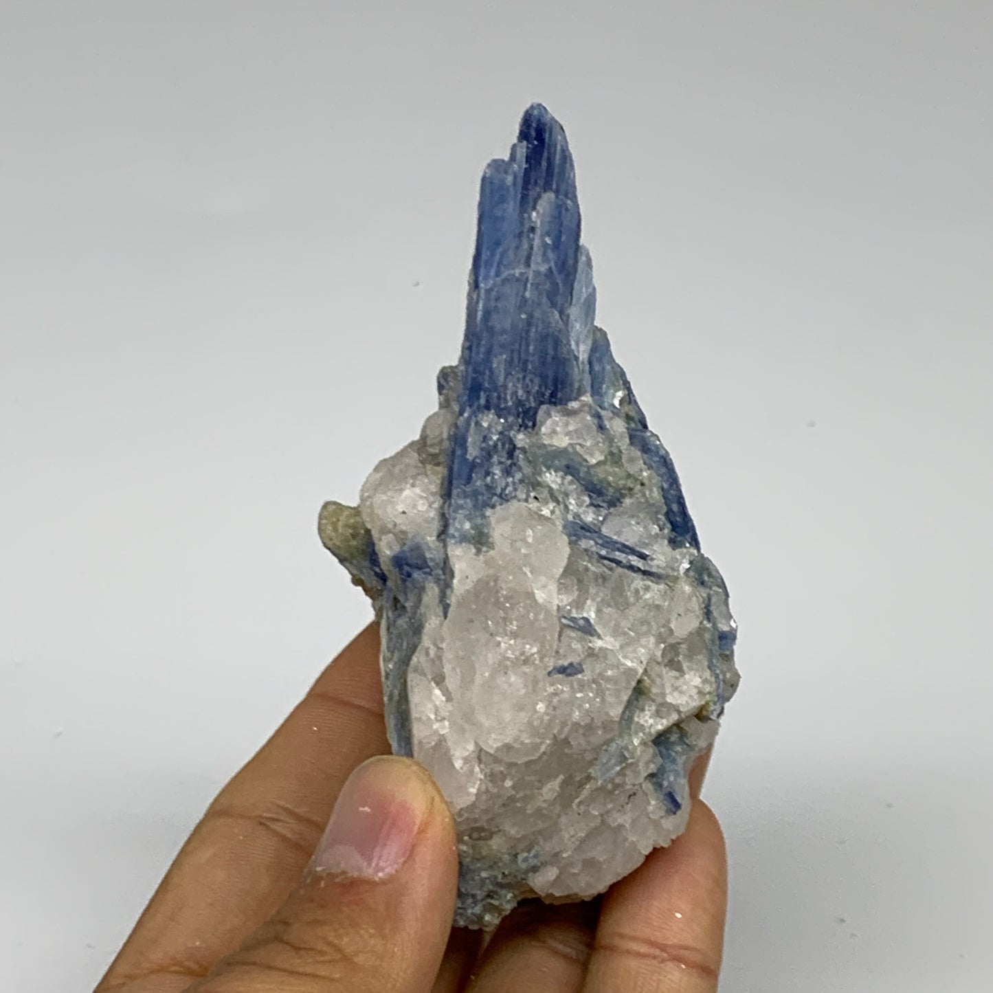 168.1g, 3.7"x2"x1.7", Rough Raw Blue Kyanite Chunk Mineral @Brazil, B32853
