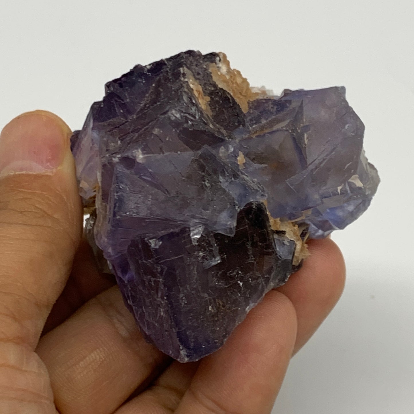 170.8g,2.5"x2.3"x1.5",Purple Fluorite Crystal Mineral Specimen @Pakistan,B27699