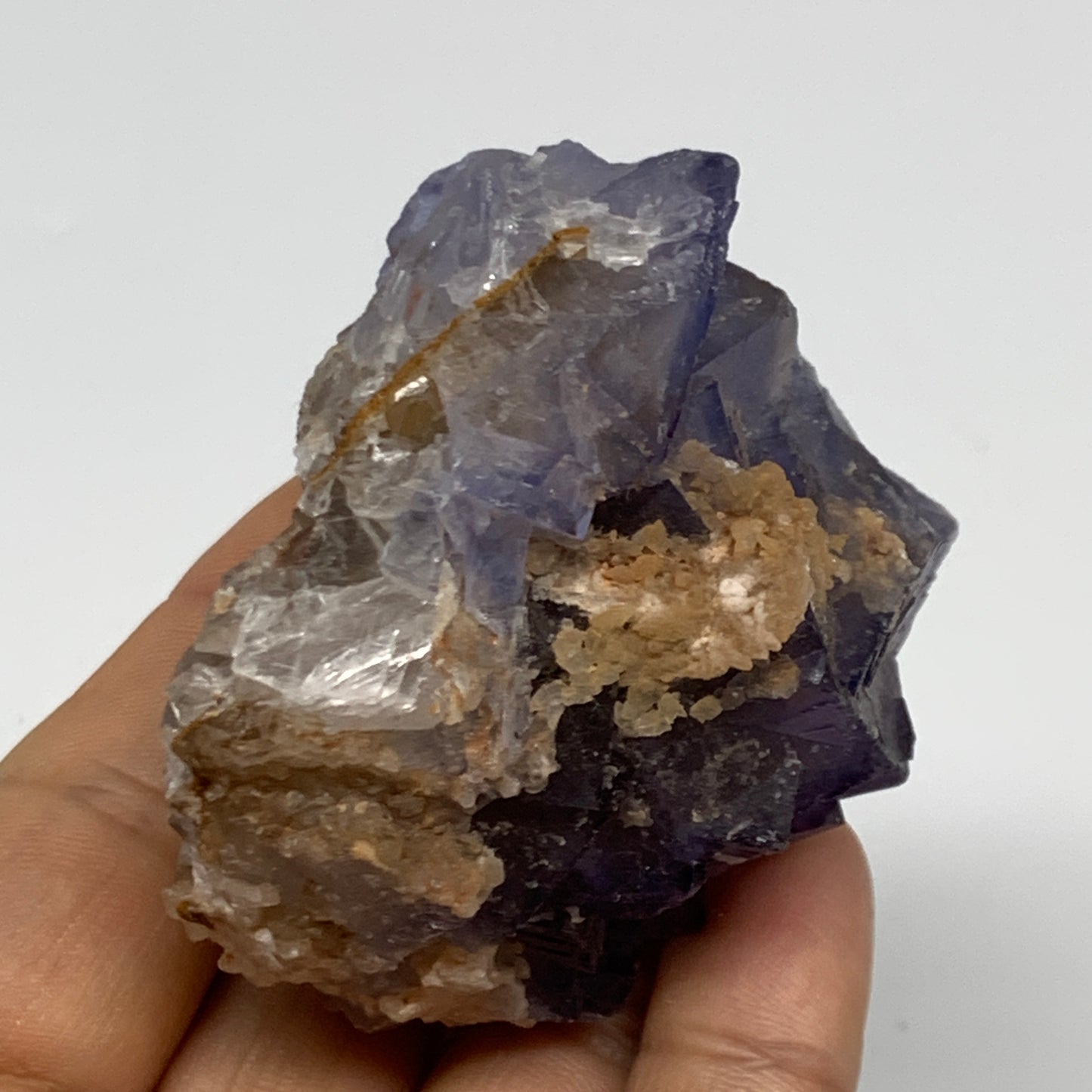 170.8g,2.5"x2.3"x1.5",Purple Fluorite Crystal Mineral Specimen @Pakistan,B27699