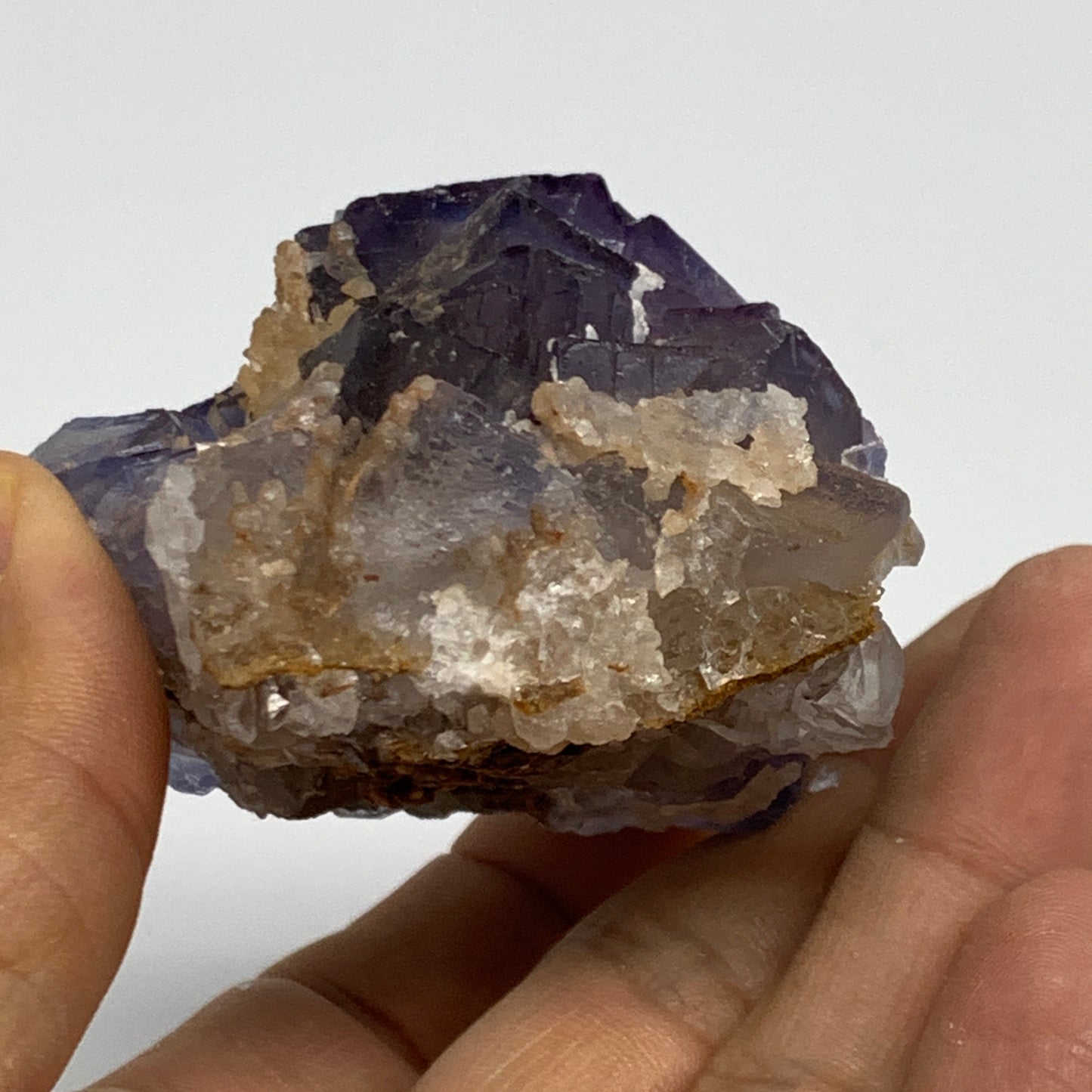 170.8g,2.5"x2.3"x1.5",Purple Fluorite Crystal Mineral Specimen @Pakistan,B27699