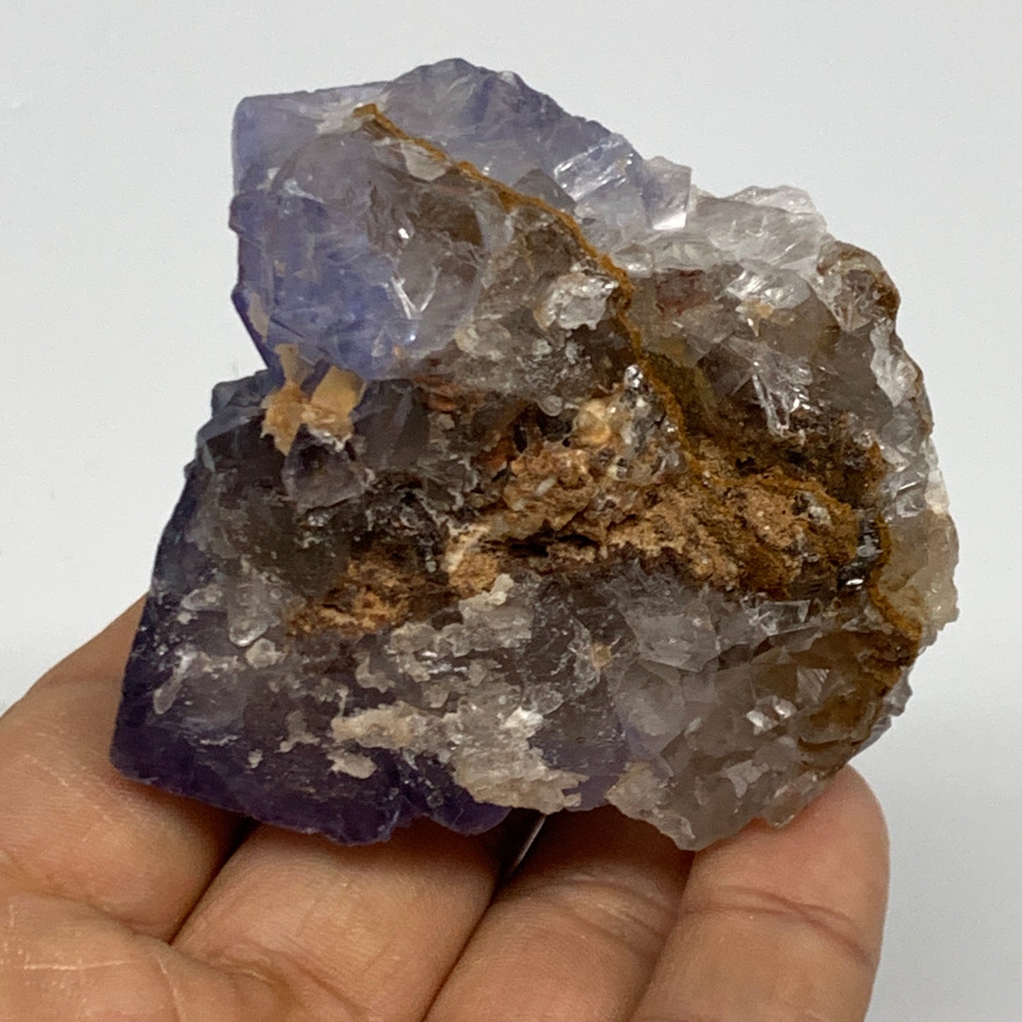 170.8g,2.5"x2.3"x1.5",Purple Fluorite Crystal Mineral Specimen @Pakistan,B27699