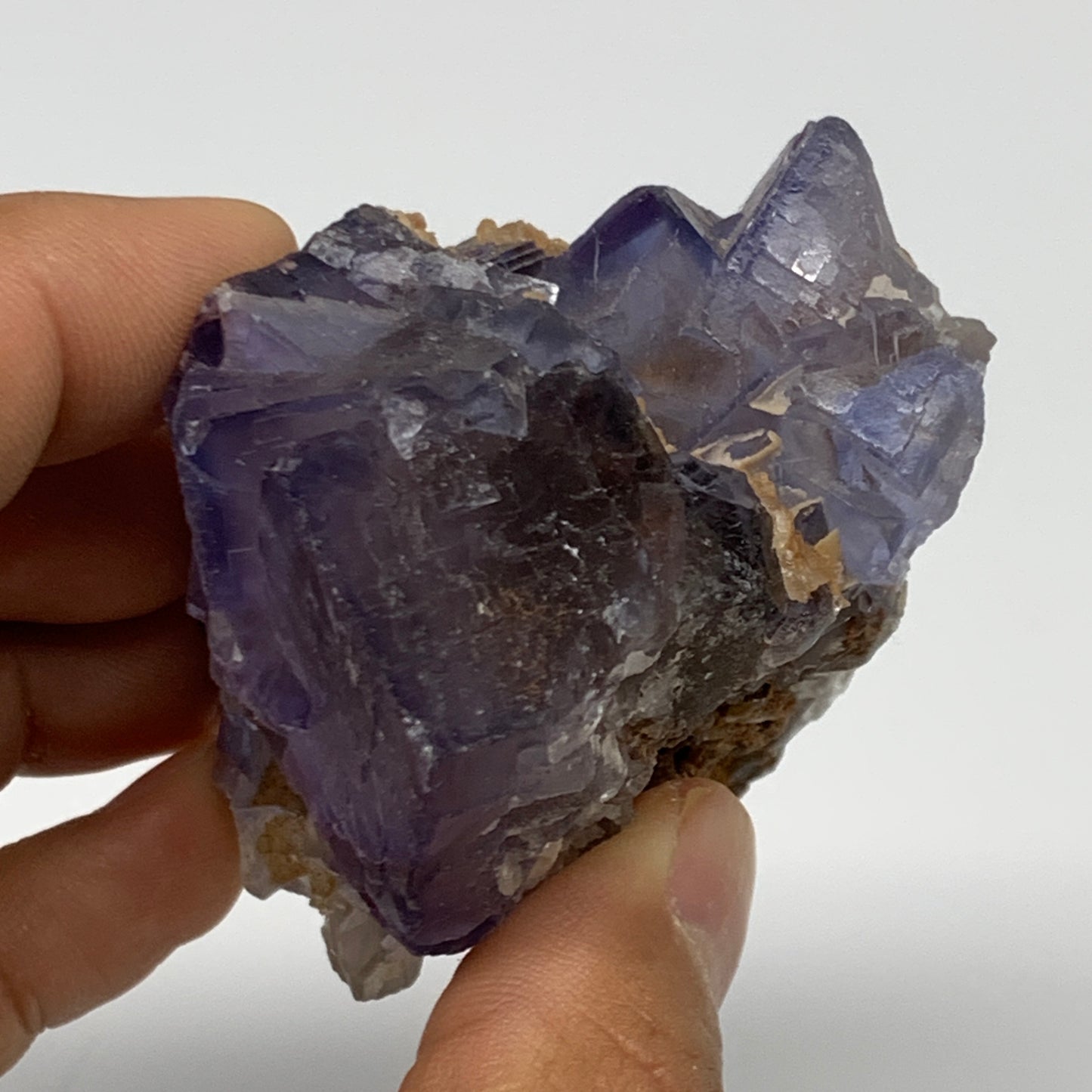 170.8g,2.5"x2.3"x1.5",Purple Fluorite Crystal Mineral Specimen @Pakistan,B27699