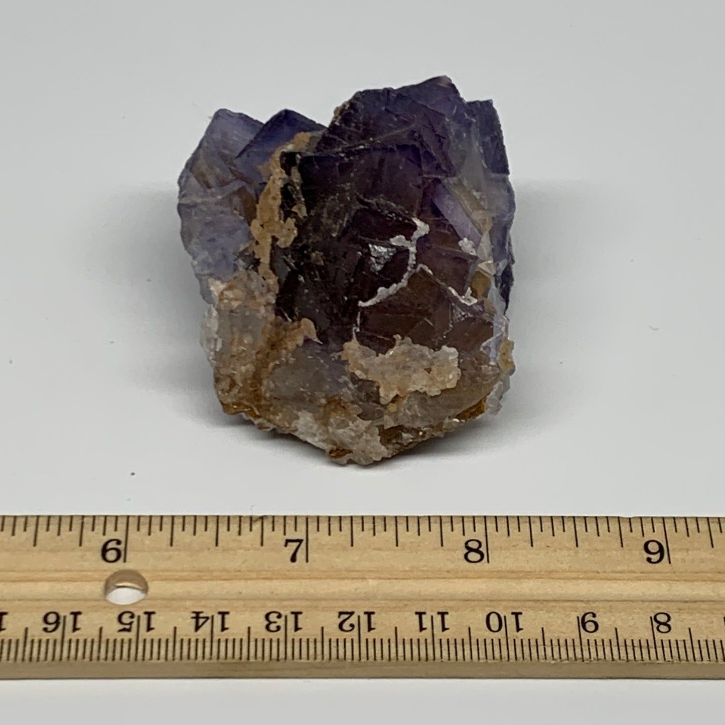 170.8g,2.5"x2.3"x1.5",Purple Fluorite Crystal Mineral Specimen @Pakistan,B27699