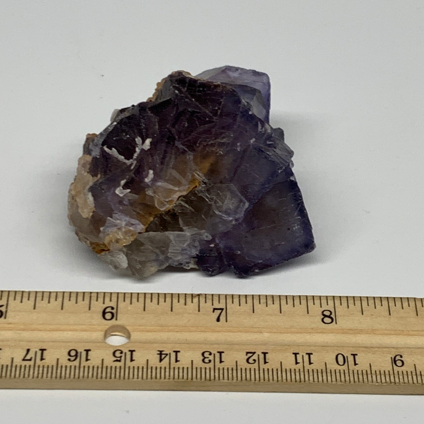170.8g,2.5"x2.3"x1.5",Purple Fluorite Crystal Mineral Specimen @Pakistan,B27699
