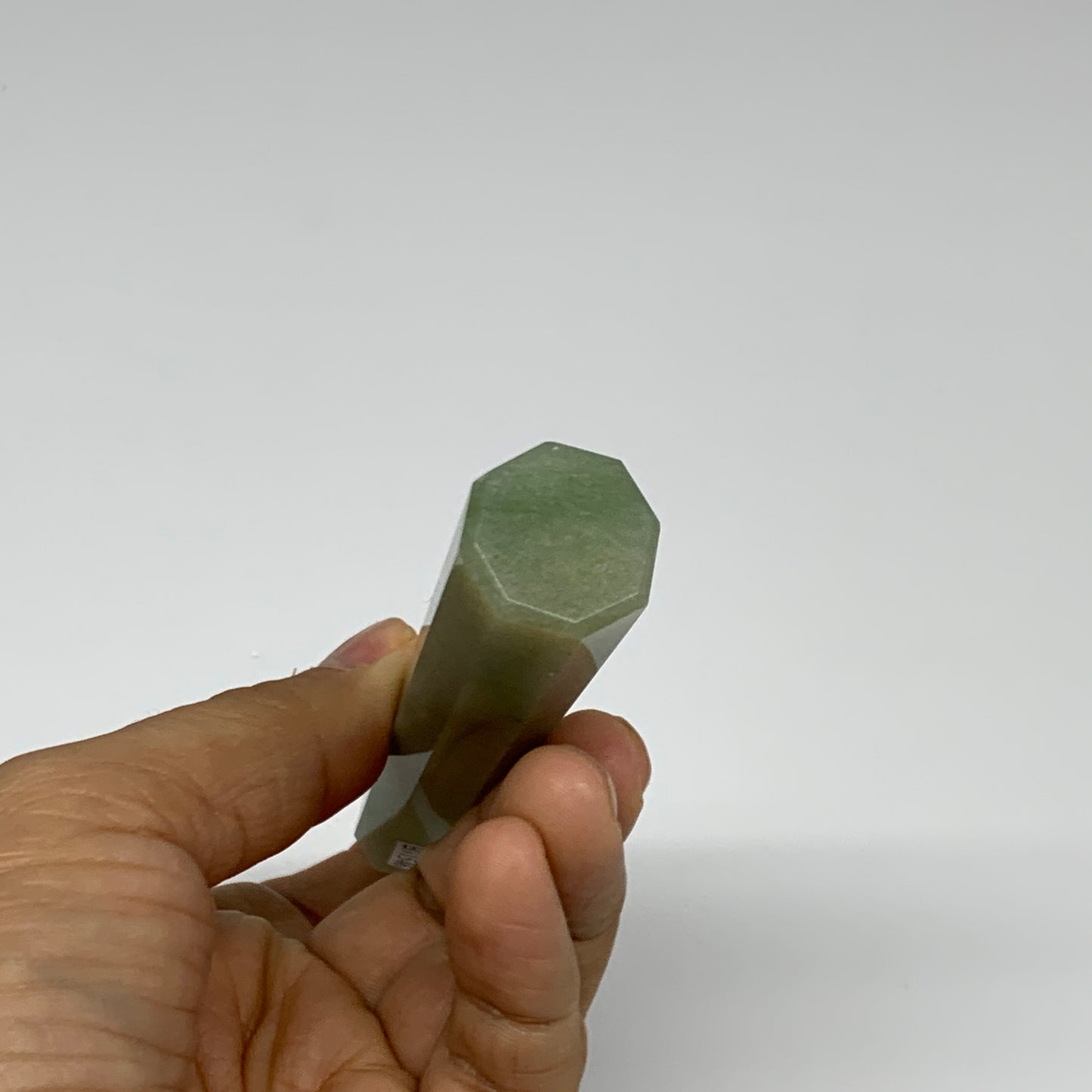 70.3g, 4.8"x0.7", Green Aventurine Tower Obelisk Point Crystal @India,B31546